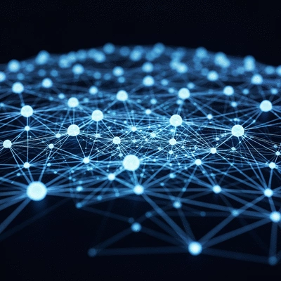 Digital representation of ethical AI guidelines and compliance frameworks, clean and modern aesthetic